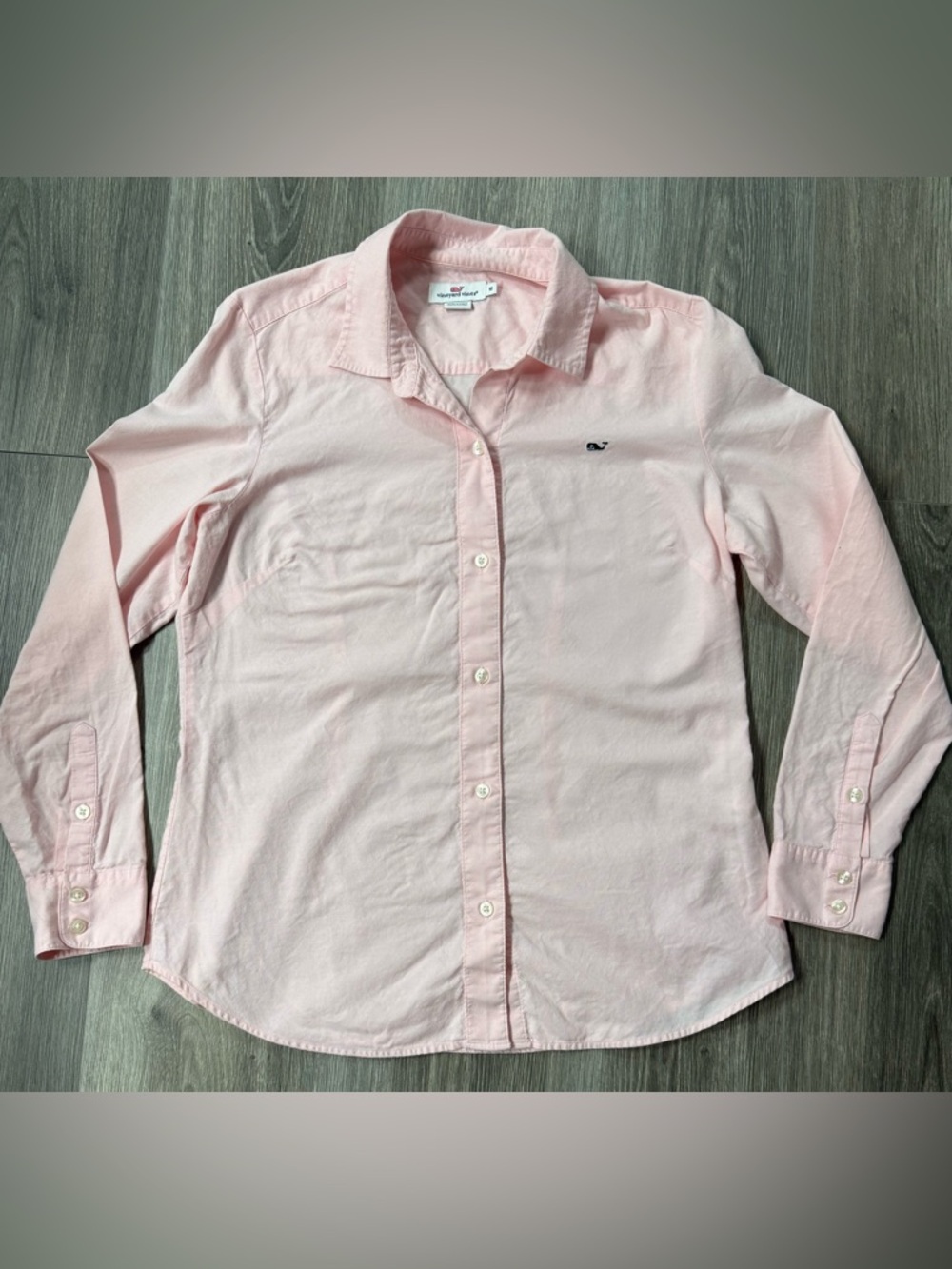 Vineyard Vines Womens Button-Down Shirt in Pale Pink Medium LS Resort Layer